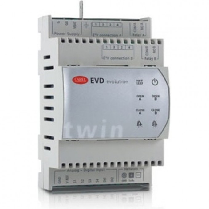 Драйвер CAREL EVD0000T50 EVD Evolution для 2-х клапанов EEV, RS485/ModBus протокол CA-8715 Драйвер CAREL EVD0000T50 EVD Evolution для 2-х клапанов EEV, RS485/ModBus протокол CA-8715